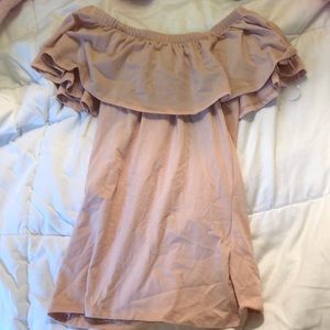 Off the shoulder blush top